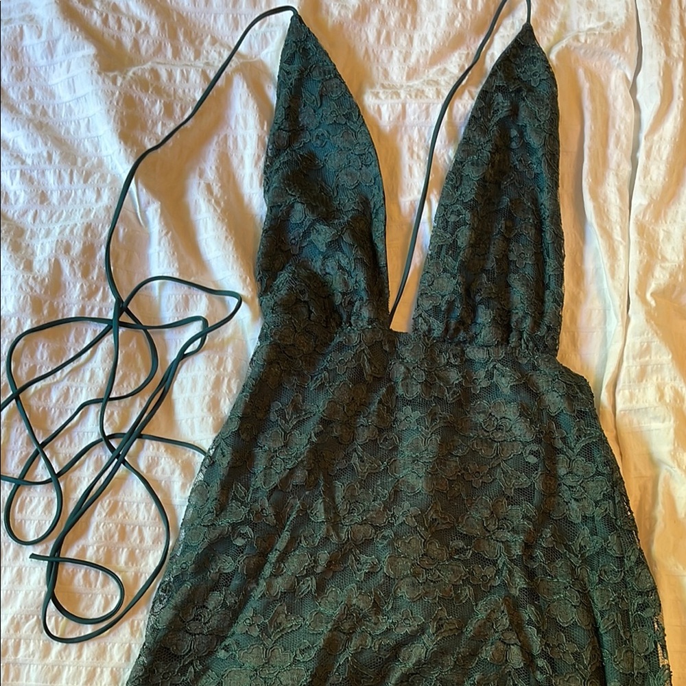 Lucy in the Sky Deep V Lace Dress